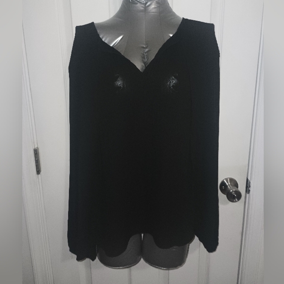 DR2 Black and White Blouse Top - Picture 1 of 4